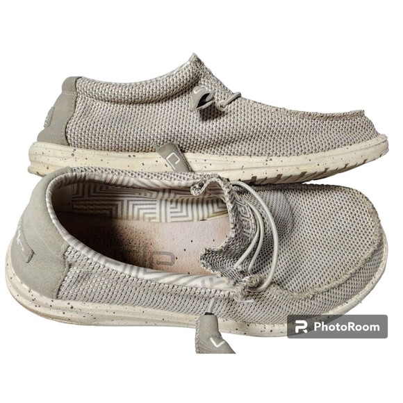 Hey Dude Wally Sox Mens Size 10 Ash Gray Washable Lightweight Cushioned